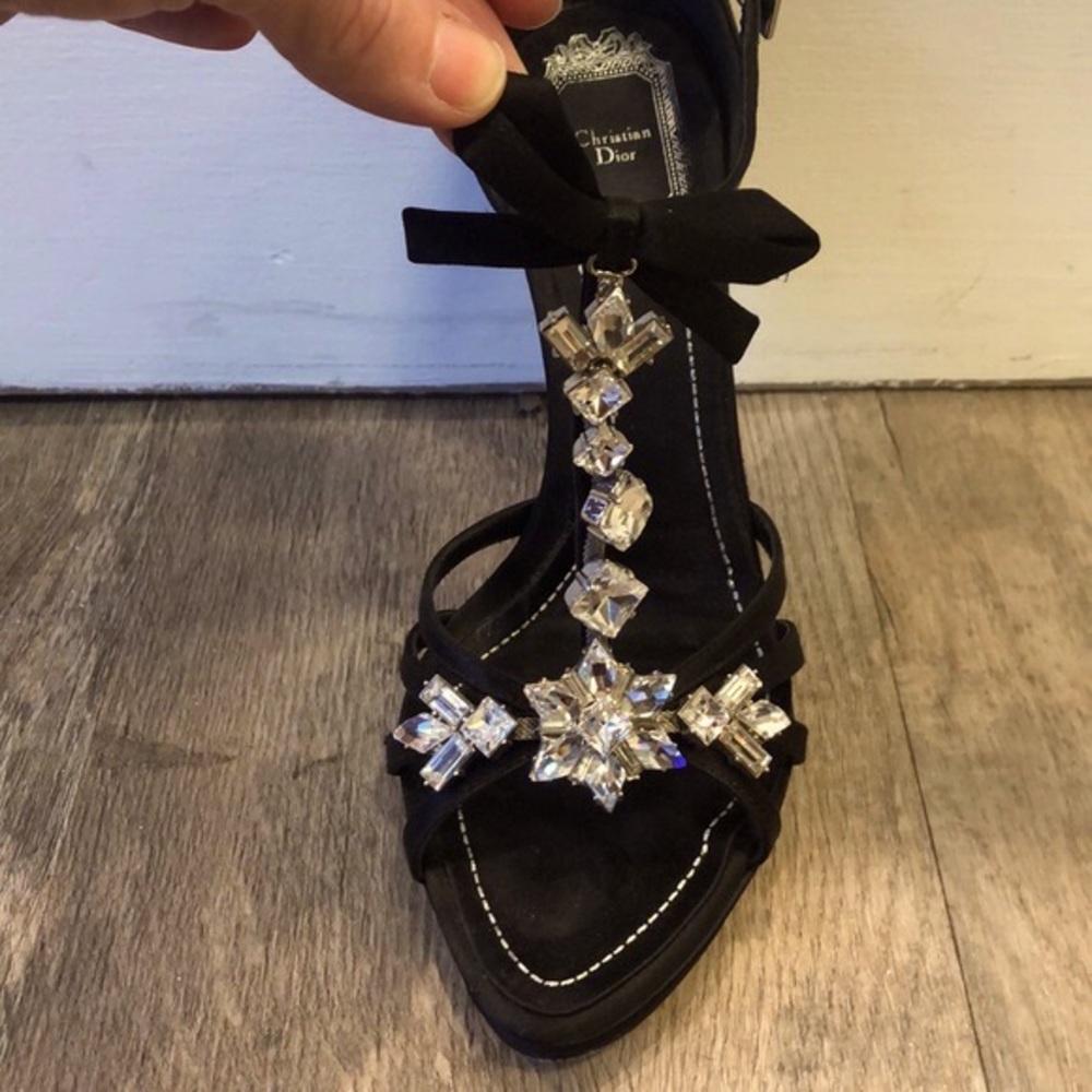 Authentic Dior Heels with Crystal Detail